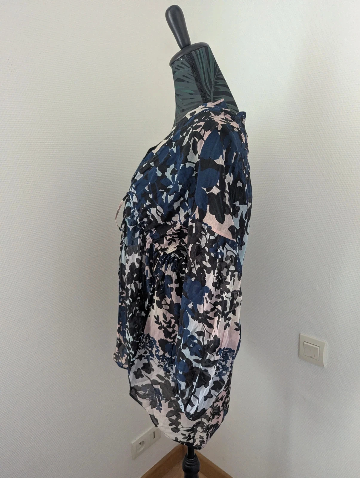 Blouse / Tunica met bloemen Diane von Furstenberg - Zijde en katoen - Maat 6 (S/M) – photo 2
